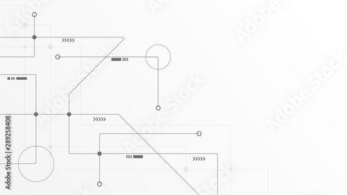 Abstract geometric Circuit connect lines and dots.Simple technology graphic background.Illustration Vector design Network technology and Connection concept.