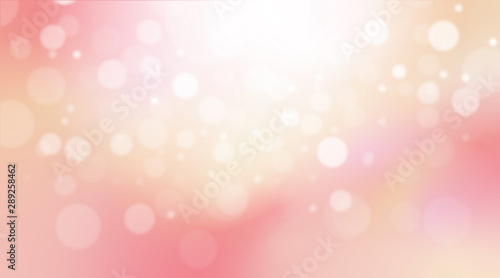 Abstract colorful pastel pink bokeh light background.