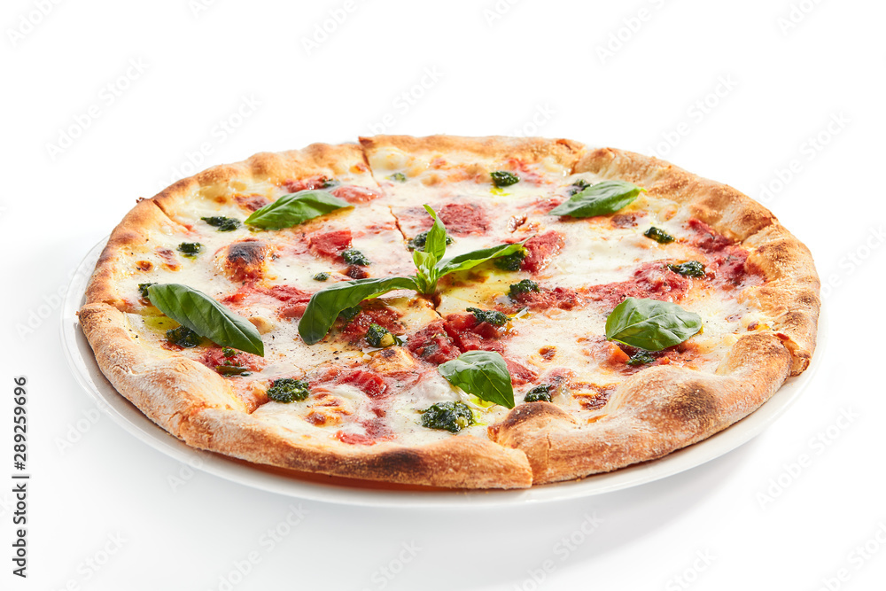 Margherita pizza closeup