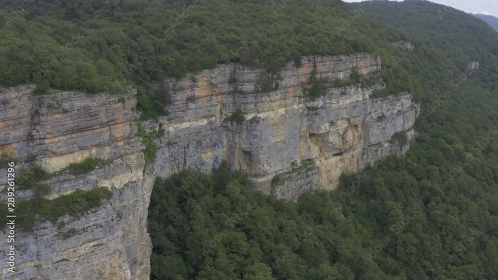 Beautiful cliffs on a cloudy day - Mezmay village, Russia Beautiful cliffs on a cloudy day - Mezmay village, Russia