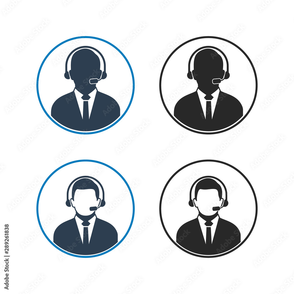 Customer Help Icon set. Flat style vector EPS. Customer Help Icon set. Flat style vector EPS.