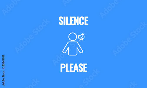 Silence Please Vector Sign Board