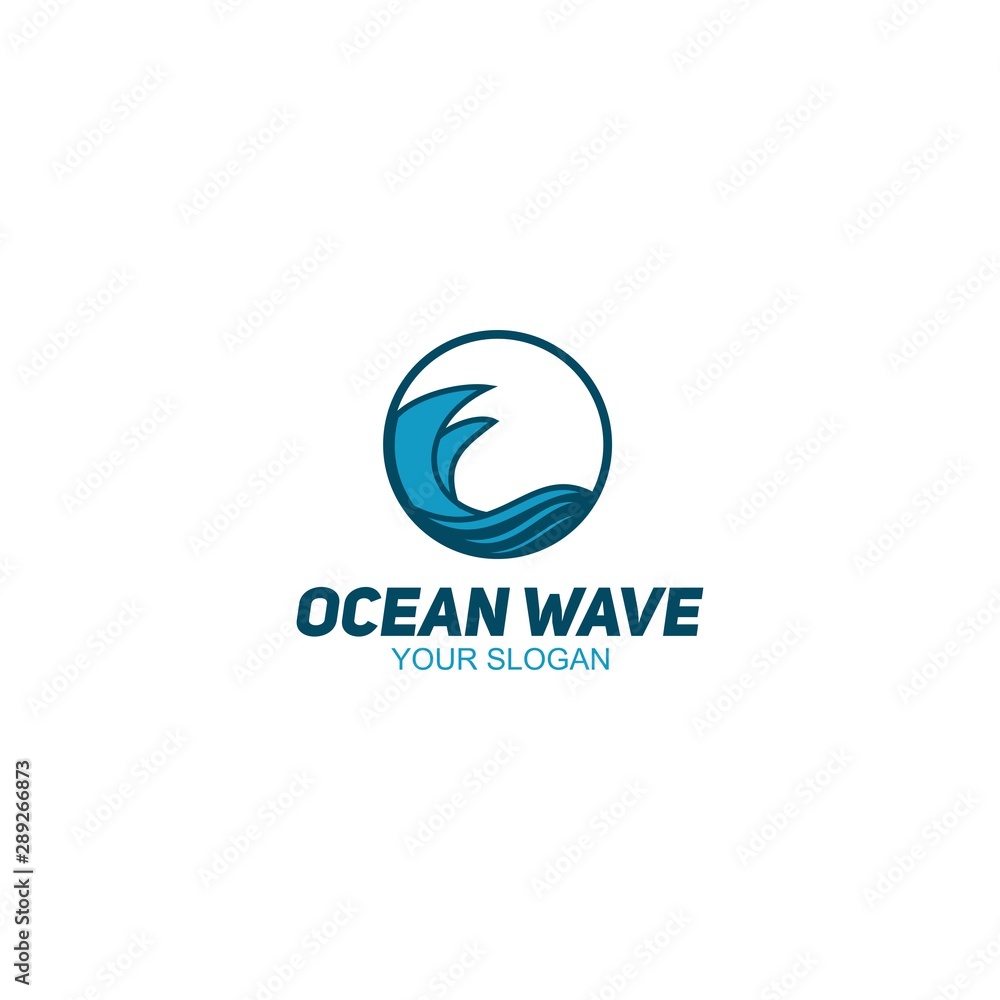 Ocean Wave Logo Design Vector Ocean Wave Logo Design Vector