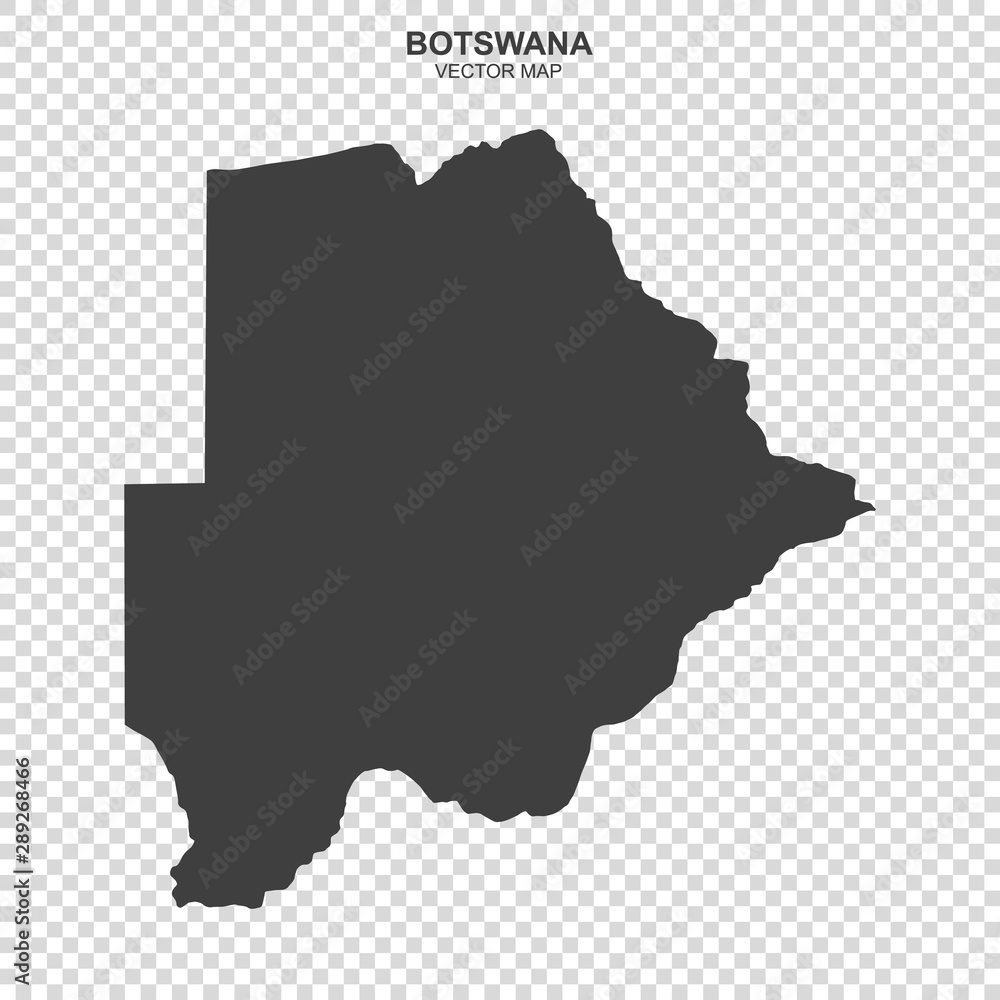 vector map of Botswana isolated on transparent background