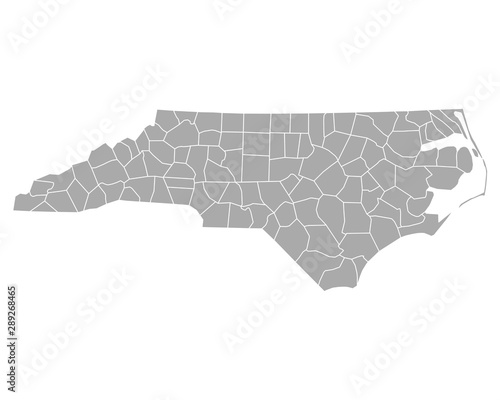Karte von North Carolina