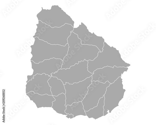 Karte von Uruguay