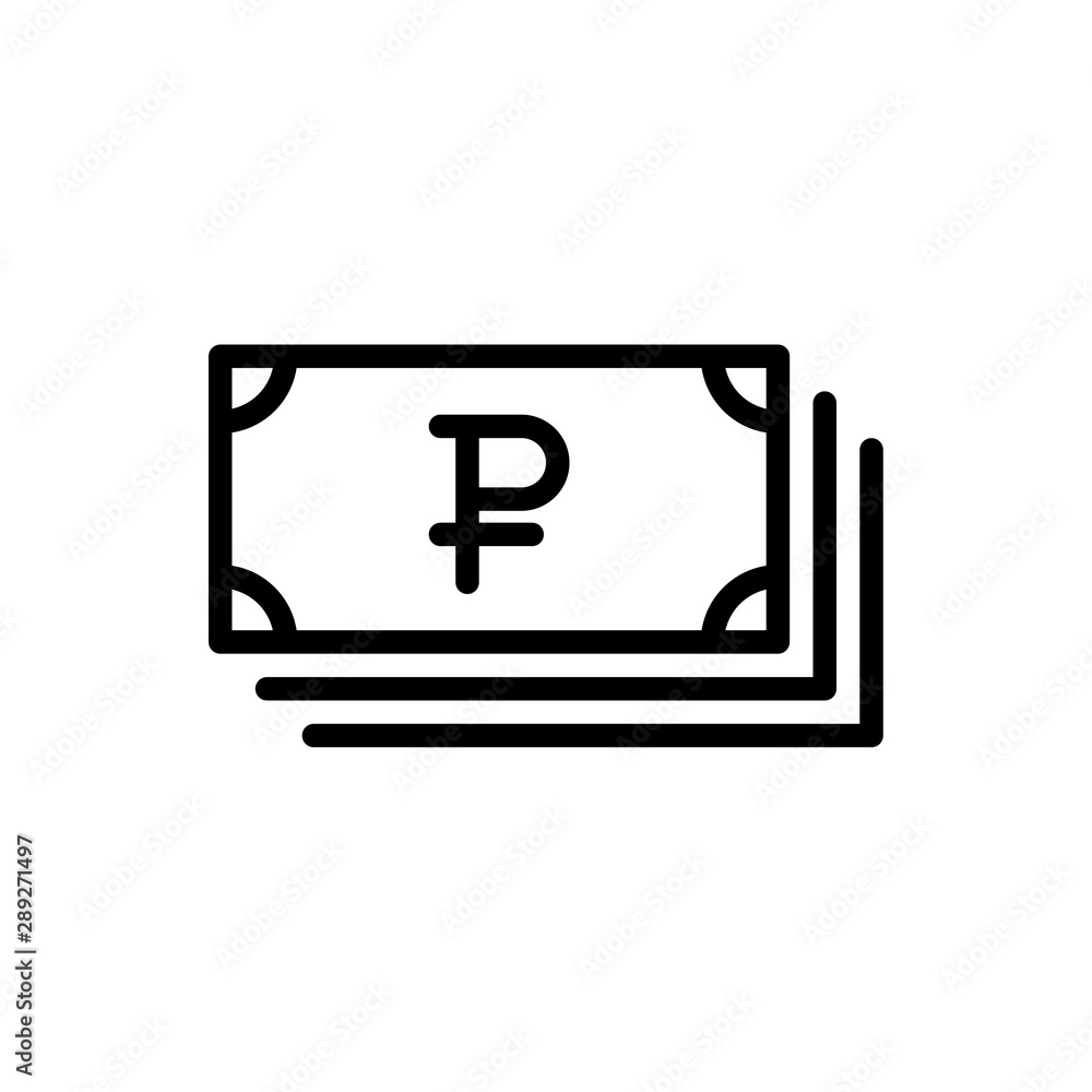 Ruble symbol currency money simple flat style icon Ruble symbol currency money simple flat style icon