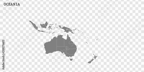 High quality map of Oceania