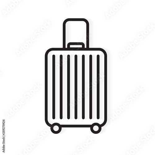 travel suitcase icon- vector illustration
