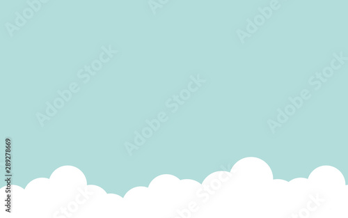 Clouds sky blue background, vector illustration