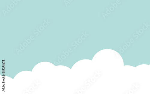 Fototapeta Naklejka Na Ścianę i Meble -  Clouds sky blue background vector illustration