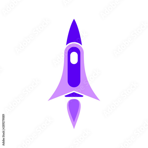 purple rocket logo