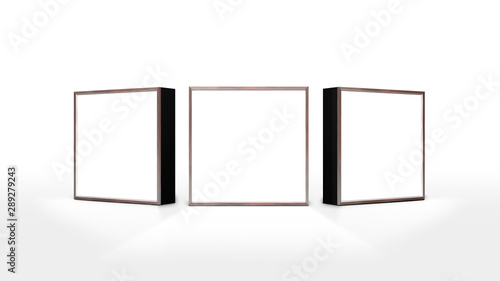 Lightbox On white Background 3D rendering 
