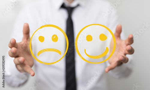 Obraz na plátně mood smiley in hand