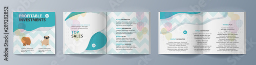 Set of brochures kit for pet purchase advertising