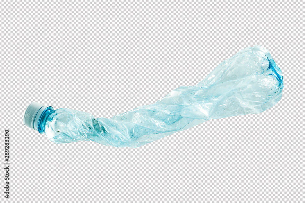 Plastic bottle and gray background Plastic bottle and gray background
