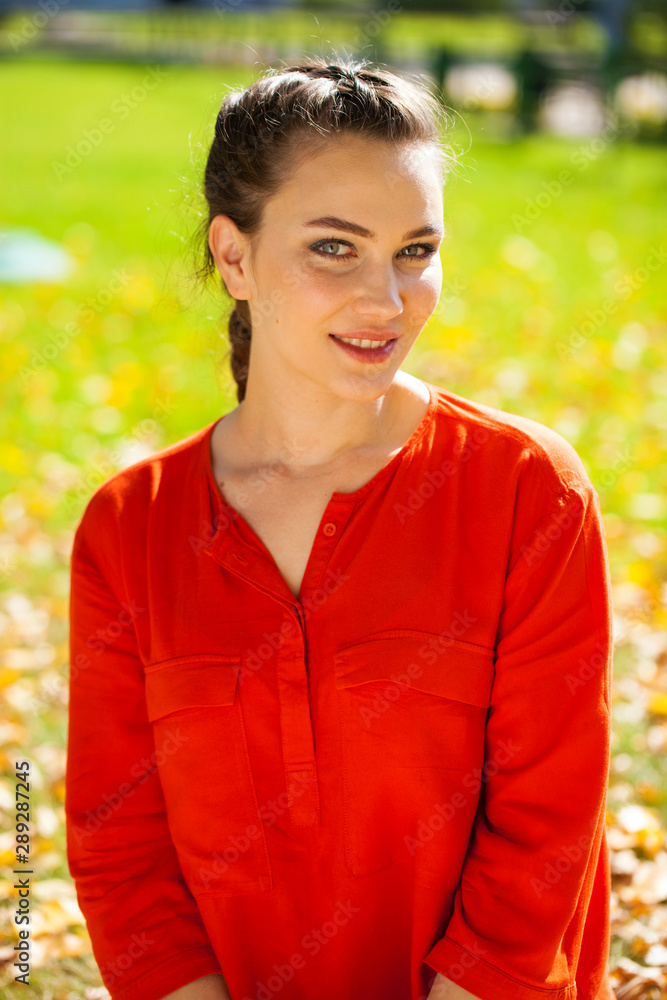 Portrait close up of young beautiful brunette woman Portrait close up of young beautiful brunette woman