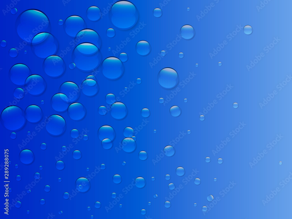 Blue bubble background. Vector illustration for poster or banner Blue bubble background. Vector illustration for poster or banner