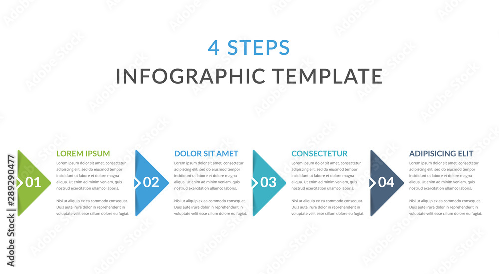 Infographic Template with 4 Steps