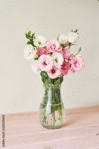 Wallpaper Mural Valentine card. Template greeting card for Valentine's Day. Spring card for Mother's Day or Women's Day. Greeting card with flowers, copy space. Congratulations on wedding or anniversary. March 8  Torontodigital.ca