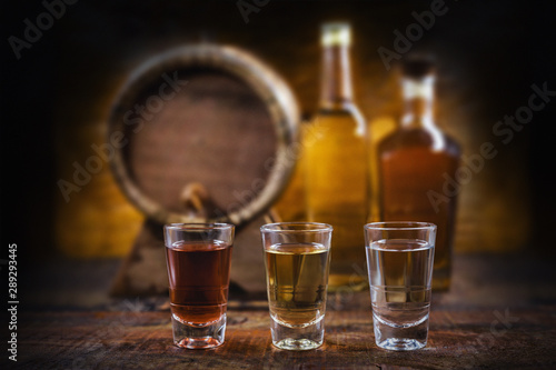 Photography alcoholic beverages, cachaça, drips, rum and brandy