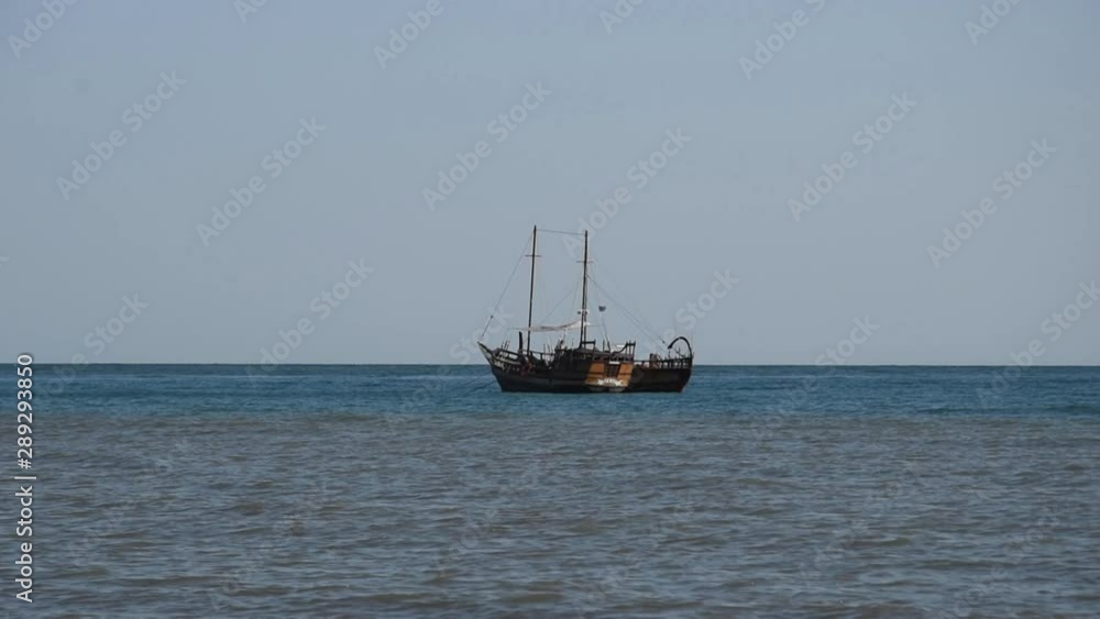Seascape with two sailboats Seascape with two sailboats
