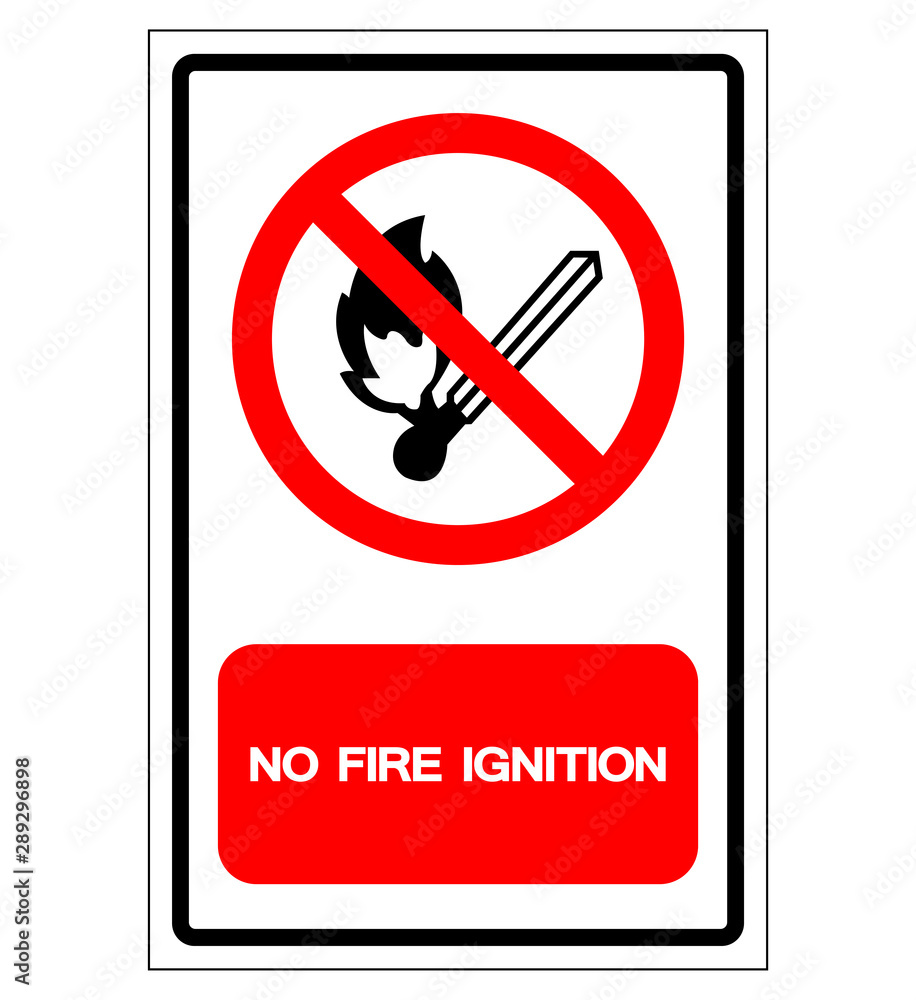 No Fire Ignition Symbol Sign, Vector Illustration, Isolate On White