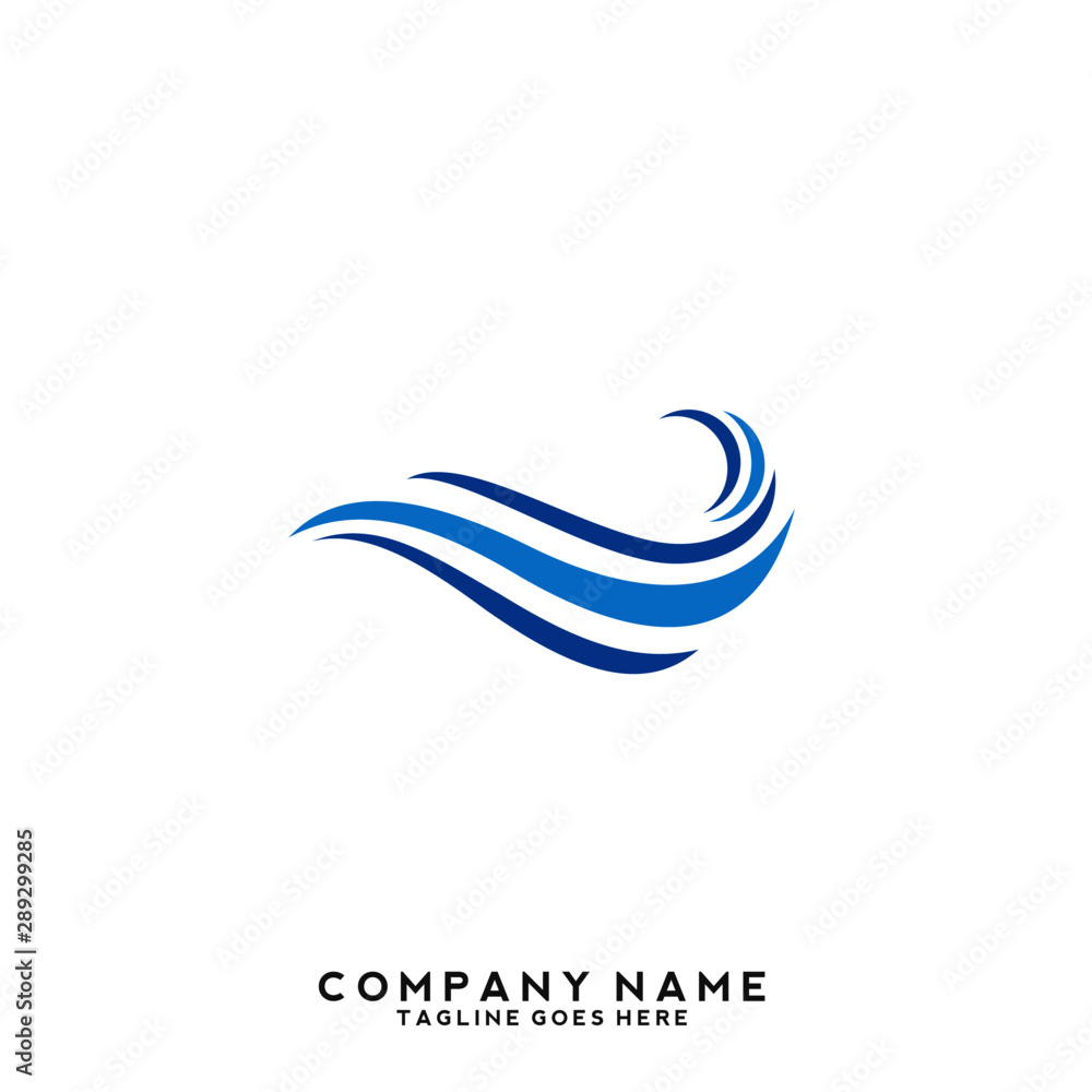 Water wave Logo Template Water wave Logo Template