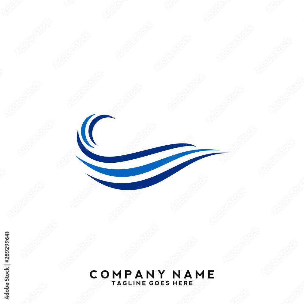 Water wave Logo Template Water wave Logo Template