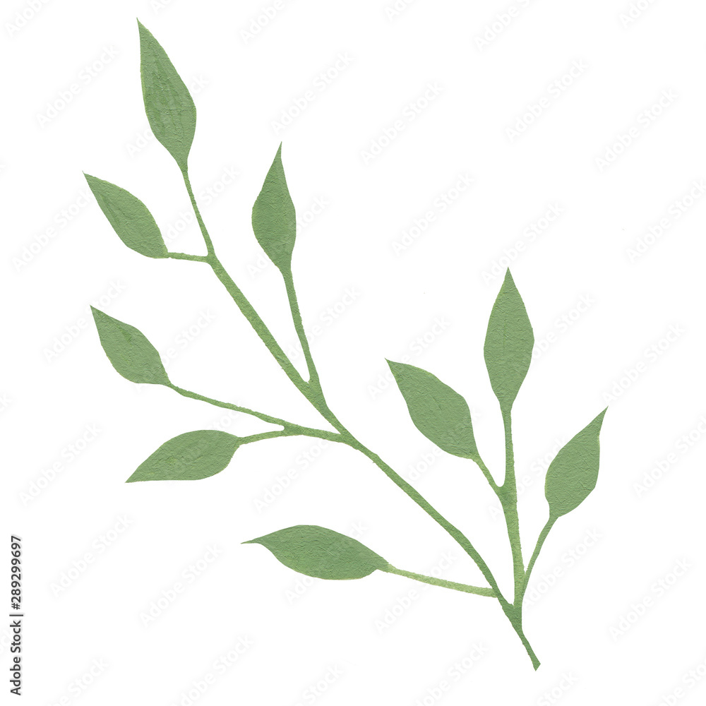 Acrylic flower and leaves on an isolated white background. Handmade artwork. Detailed floral work with bright colors. Art of nature. Acrylic flower and leaves on an isolated white background. Handmade artwork. Detailed floral work with bright colors. Art of nature.