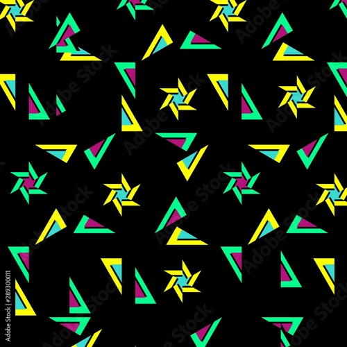 Vintage geometric pattern in retro 80s style. Textile fashionable retro design.