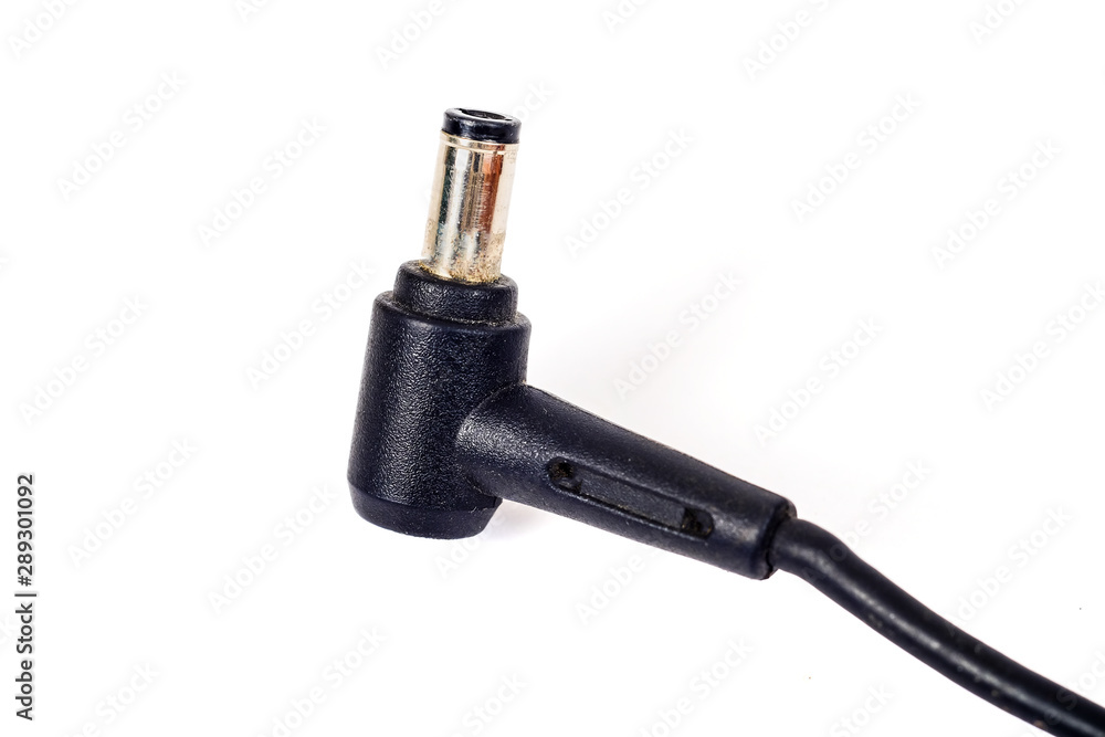 Male power jack on white background . Male power jack on white background .