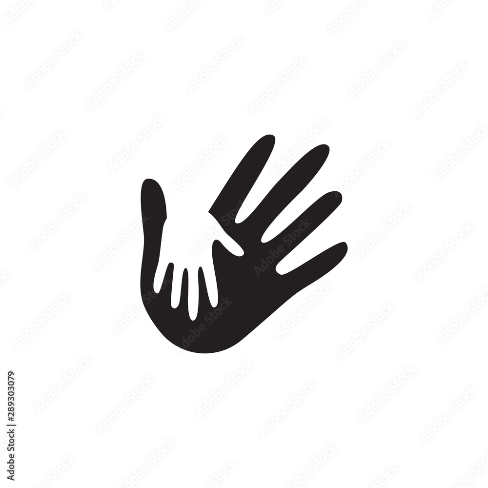 Palm hand graphic design template vector isolated Palm hand graphic design template vector isolated