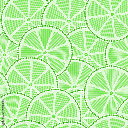 Lime seamless pattern. Fruit background.
