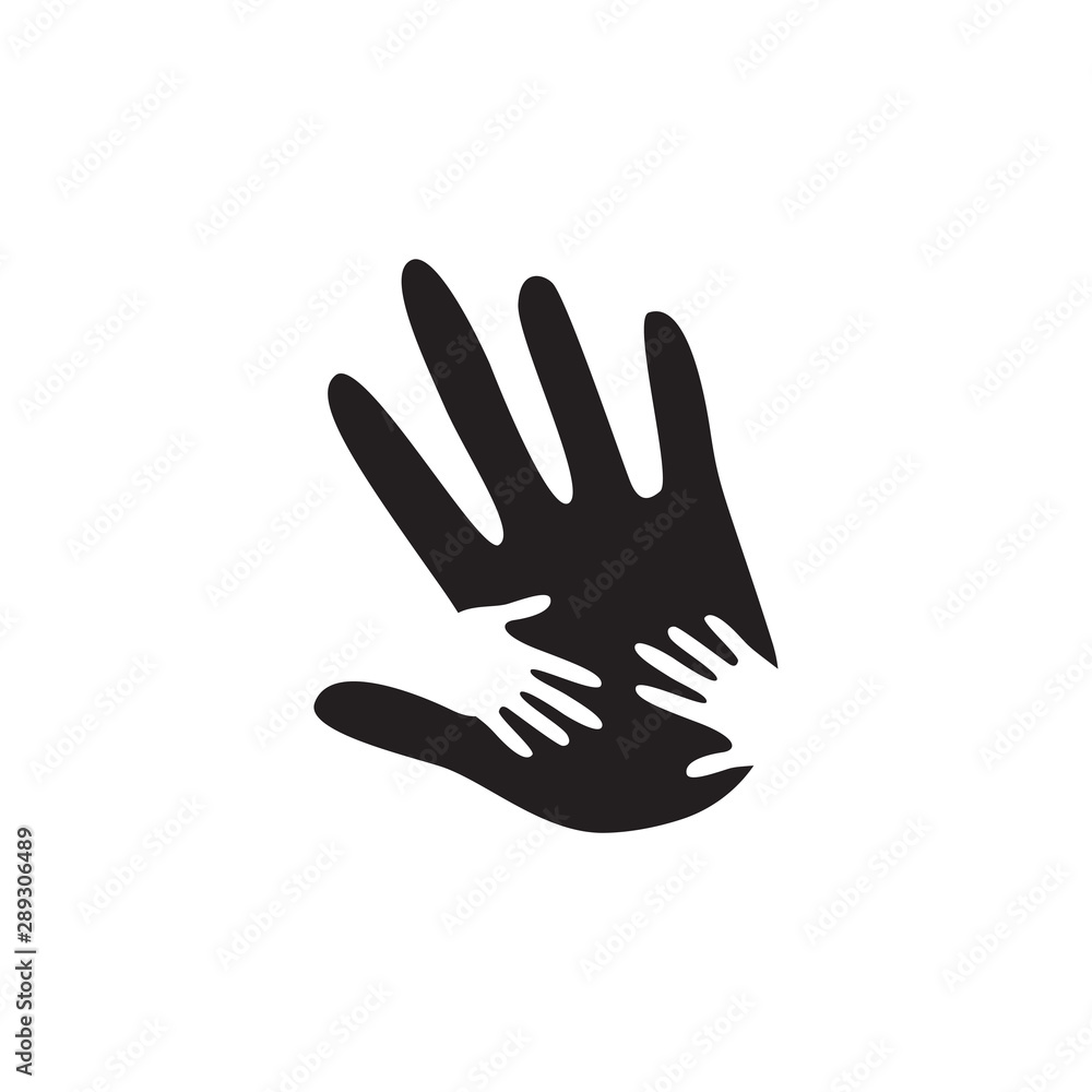Palm hand graphic design template vector isolated Palm hand graphic design template vector isolated