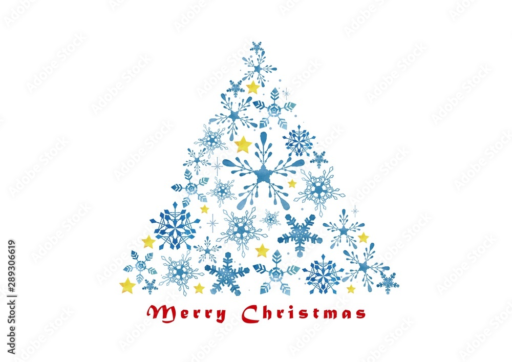 雪の結晶のクリスマスツリー 雪の結晶のクリスマスツリー