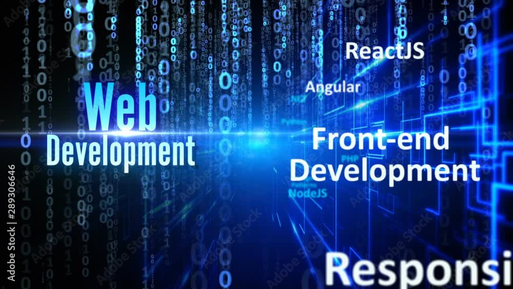 web development technology concept video