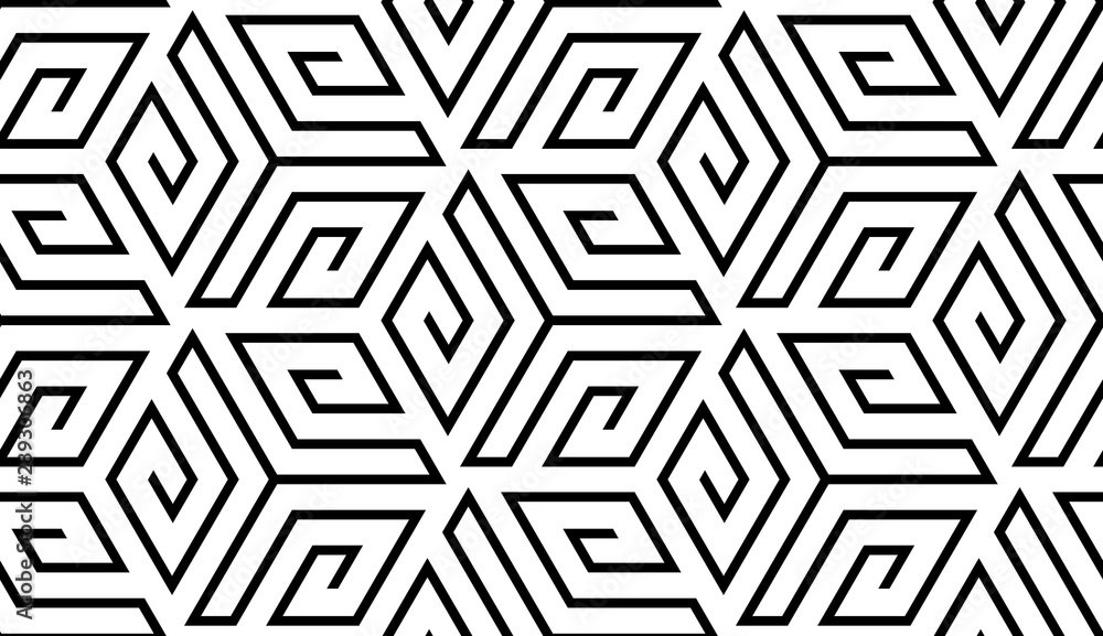 Abstract geometric pattern. A seamless vector background. White and black ornament. Graphic modern pattern. Simple lattice graphic design Abstract geometric pattern. A seamless vector background. White and black ornament. Graphic modern pattern. Simple lattice graphic design