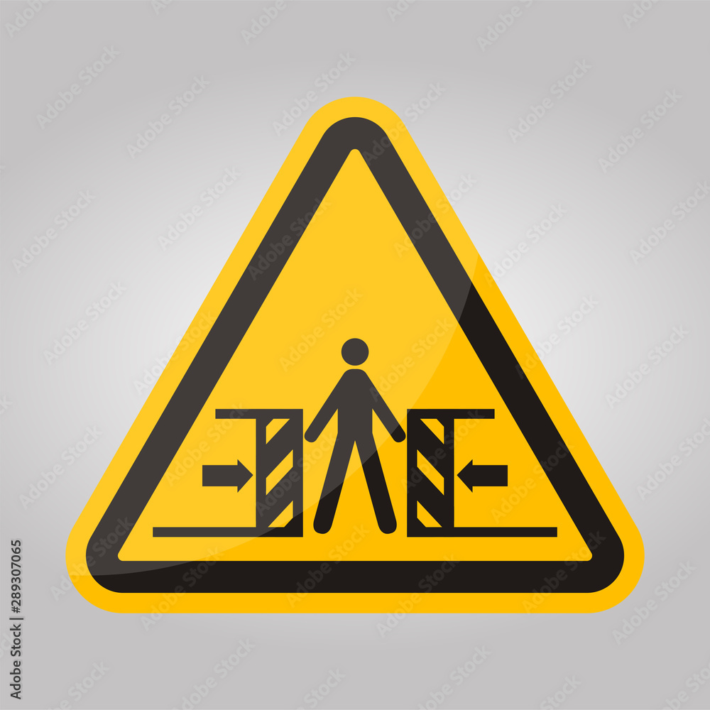 Beware Crushing Symbol Sign Isolate On White Background,Vector Illustration EPS.10 Beware Crushing Symbol Sign Isolate On White Background,Vector Illustration EPS.10
