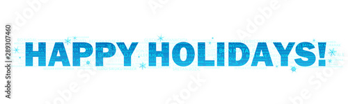 HAPPY HOLIDAYS vector word cloud banner with translations