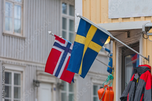 Sweden Norway Flags photo