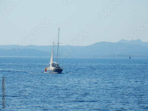 Sailing fishing boat