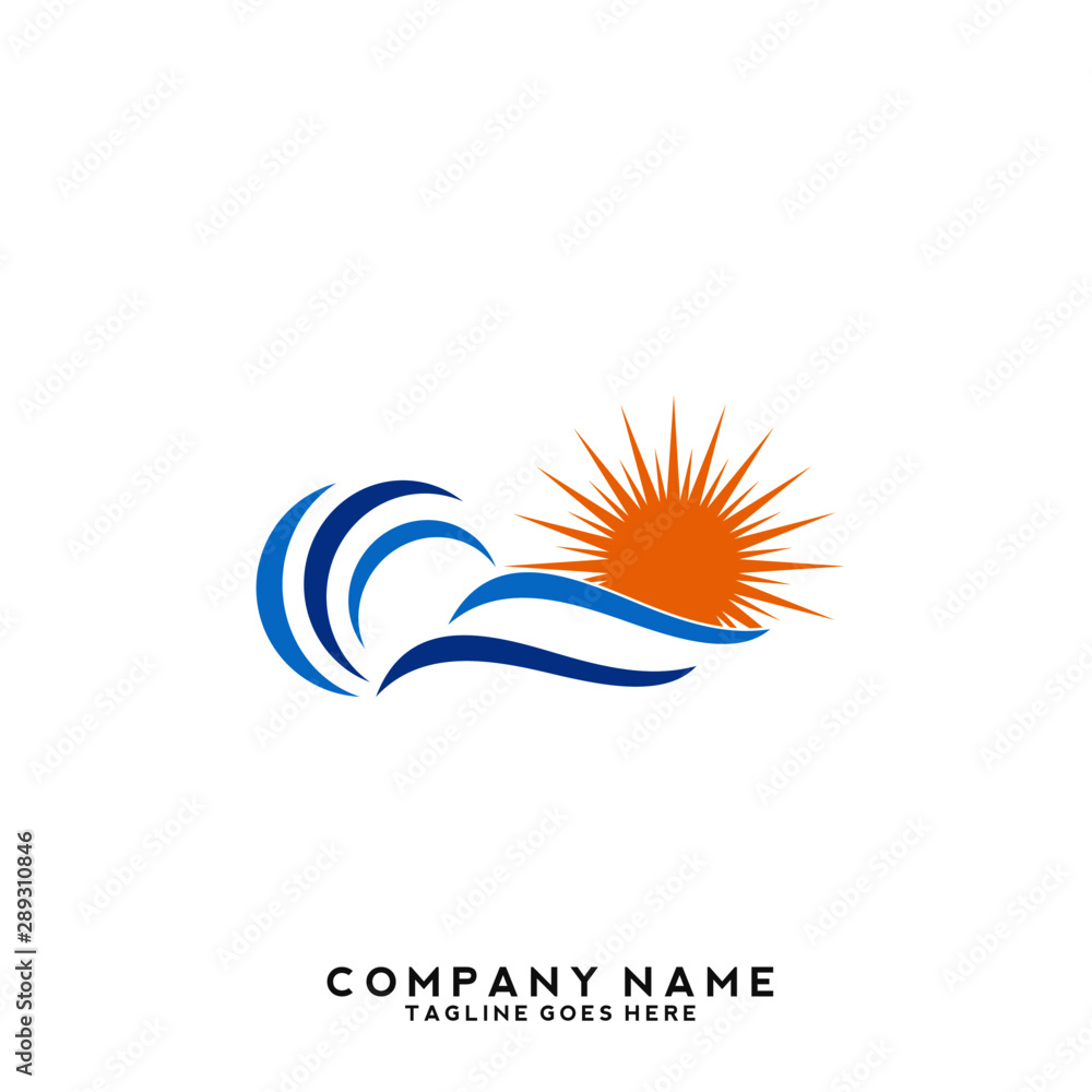 Water wave Logo Template Water wave Logo Template