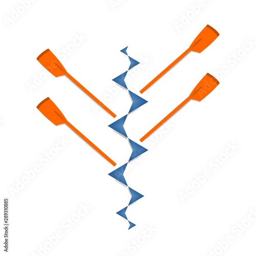 Vector logo for rowing club vector image