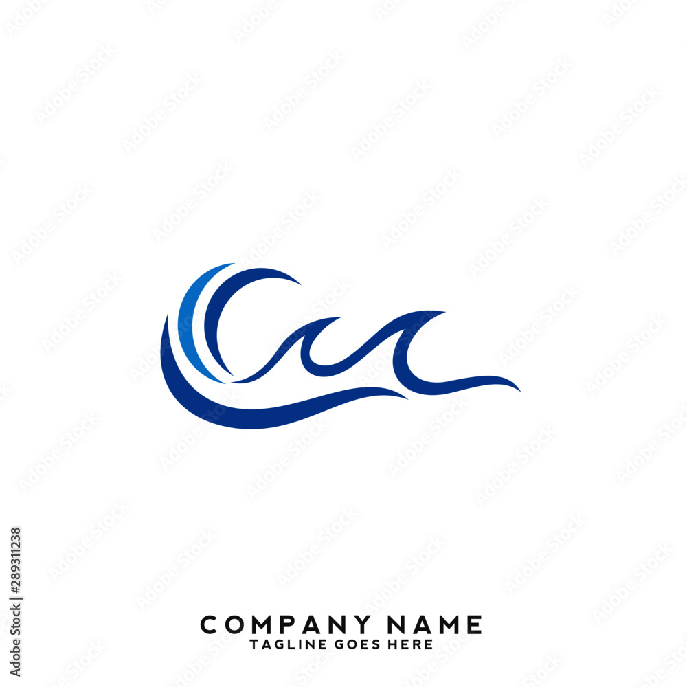 Water wave Logo Template Water wave Logo Template