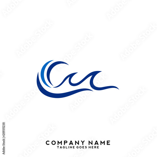 Wallpaper Mural Water wave Logo Template Torontodigital.ca