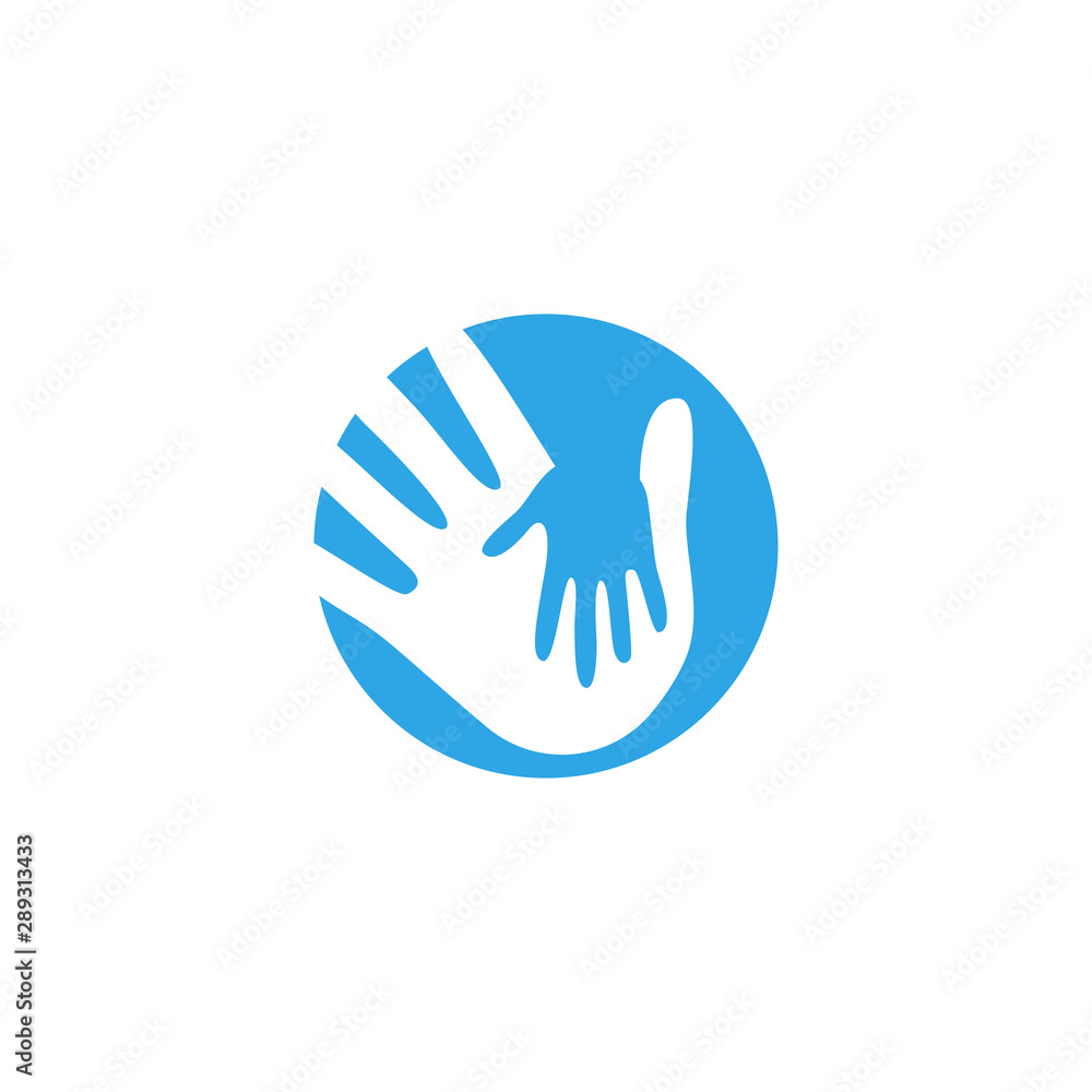 Palm hand graphic design template vector isolated Palm hand graphic design template vector isolated