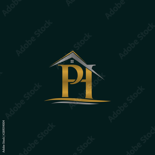 Letter PH Home Real Estate Icon Logo  Design Template Element Vector
