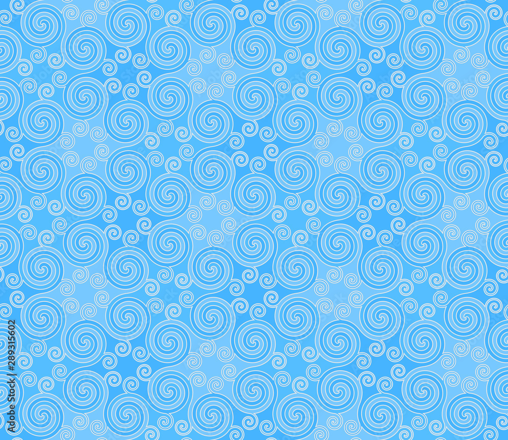 Stained glass texture from snowflakes. Wrapping paper. Seamless pattern.