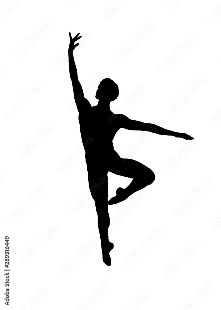 silhouette of a ballet dancer
